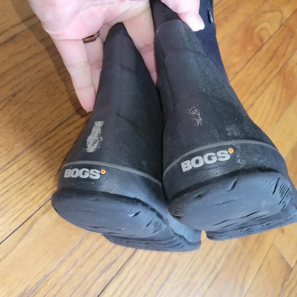 Bogs Classic High HA Youth Size 1 US / Black Waterproof Rain Boot